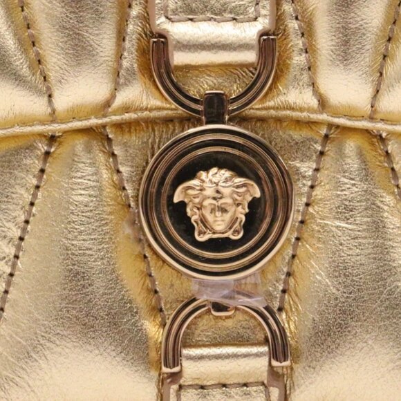 Versace Golden Kleio Metallic Quilted Mini Bag - Picture 4 of 15